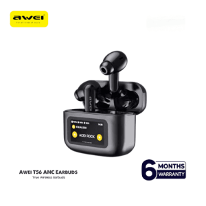 awei t56 anc earbuds with screen intelligent interaction ( 6 month official warranty )