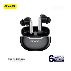 awei t50 wireless headphones bluetooth 5.3 earbuds with mic ( 6 month official warranty ) (p 3107)