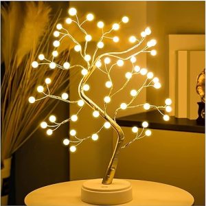 decorative led bonsai tree lamp table top (36 led pearl)